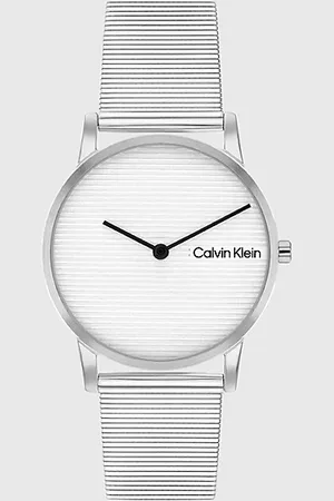 Calvin Klein Armbanduhr mit linearem Zifferblatt und Mesh-Armband