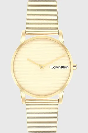 Calvin Klein Armbanduhr mit linearem Zifferblatt und Mesh-Armband
