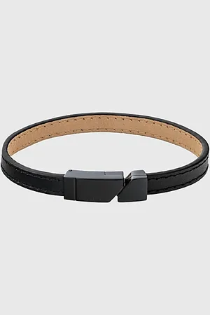 Calvin Klein Lederarmband mit asymmetrischem Anhänger