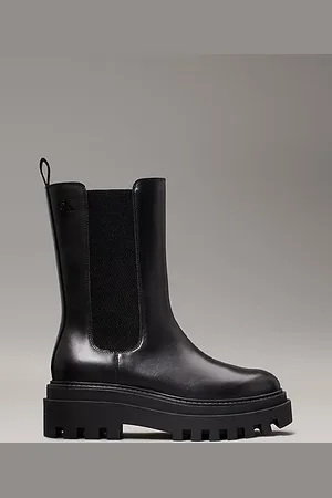 Calvin Klein Plateau-Boots aus Leder