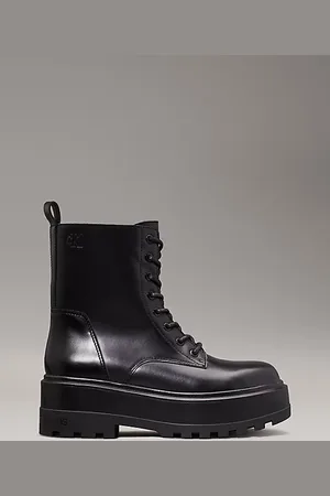 Calvin Klein Plateau-Boots aus Leder