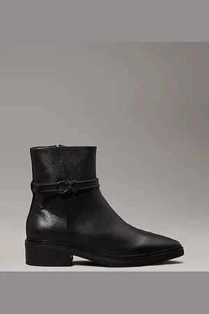 Calvin Klein Ankle Boots mit Absatz aus Leder