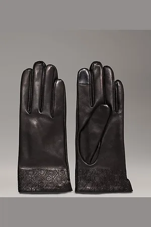 Calvin Klein Warme Touchscreen-Handschuhe aus Leder