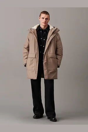 Calvin Klein Gefütterter Parka aus Baumwoll-Nylon