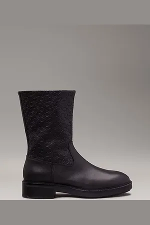 Calvin Klein Logo-Boots aus Leder