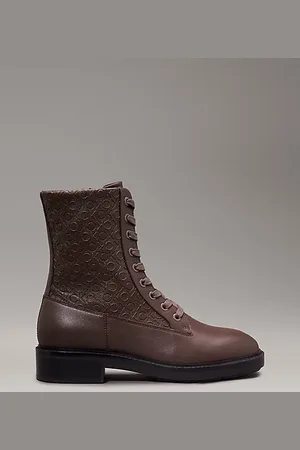 Calvin Klein Logo-Boots aus Leder