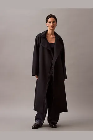 Calvin Klein Trench Coat aus Woll-Twill