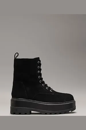 Calvin Klein Boots aus Wildleder mit Plateausohle