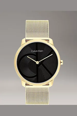 Calvin Klein Armbanduhr mit Mesh und Monogramm-Logo