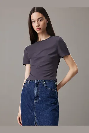 Calvin Klein Kurzärmliges Top aus Milano-Jersey