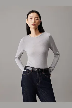 Calvin Klein Schmales Lyocell-Woll-Top