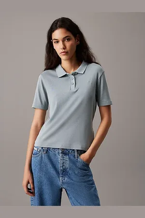 Calvin Klein Schmales Poloshirt aus Baumwollstrick