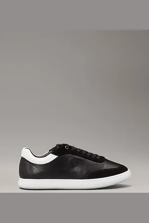 Calvin Klein Leder-Sneakers mit flachem Profil