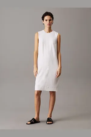 Calvin Klein Knitterfreies Etuikleid aus Twill