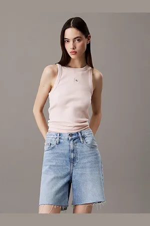 Calvin Klein Schmales Tanktop aus gerippter Baumwolle