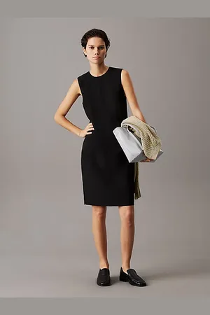 Calvin Klein Knitterfreies Etuikleid aus Twill