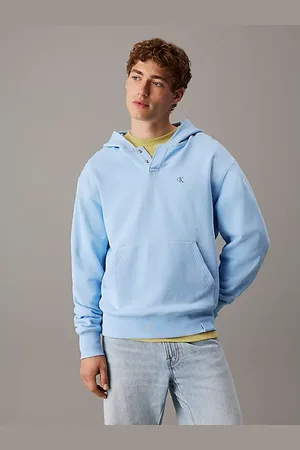 Calvin Klein Monogramm-Hoodie aus Baumwoll-Frottee