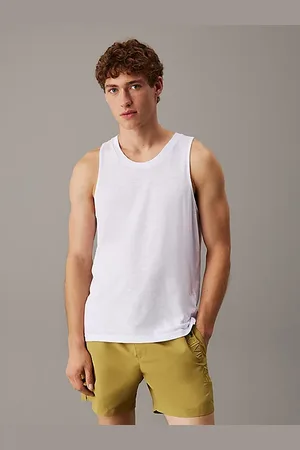 Calvin Klein Strand-Tanktop aus Baumwolle und Leinen
