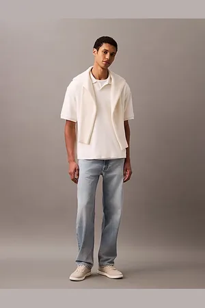 Calvin Klein Lässiges Poloshirt aus gerippter Baumwolle