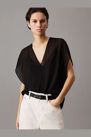 Calvin Klein Lässige Bluse aus transparentem Georgette