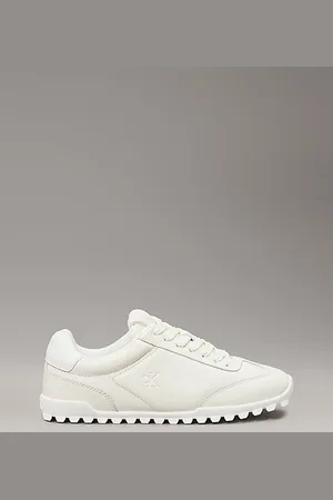 Calvin Klein Leder-Sneakers mit flachem Profil