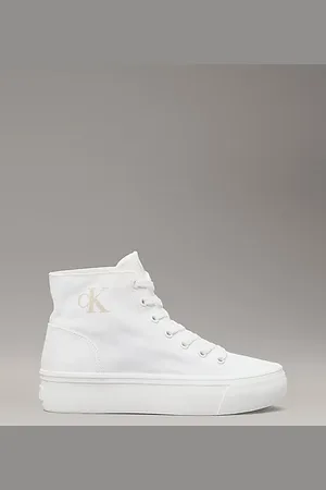 Calvin Klein High-Top-Sneakers aus Canvas mit Plateau