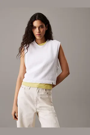Calvin Klein Lässiges Baumwoll-Leinen-Stricktop