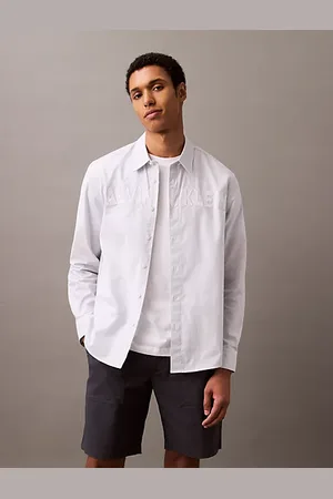 Calvin Klein Oxford-Shirt mit Logo-Applikation