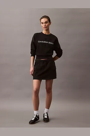 Calvin Klein Cargo-Minirock aus Baumwoll-Frottee