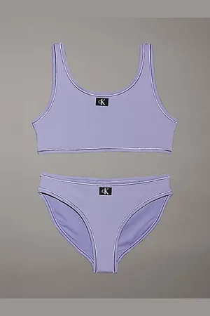 Calvin Klein Bralette Bikini-Set für Mädchen - CK Monogram