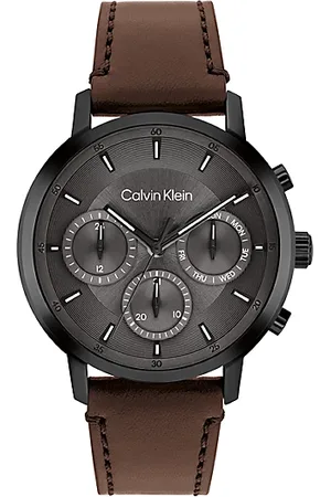 Calvin Klein Multifunktionsuhr mit Lederarmband