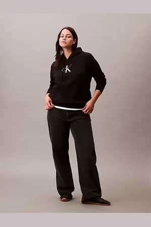 Calvin Klein Monogramm-Hoodie in großen Größen