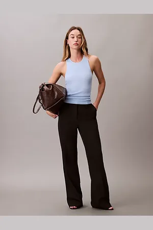 Calvin Klein Geripptes Tanktop aus Viskose-Mix