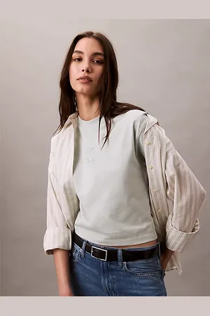 Calvin Klein Cropped Monogramm-T-Shirt