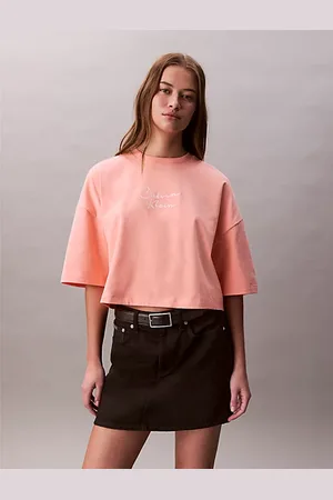 Calvin Klein Kastiges cropped Logo-T-Shirt