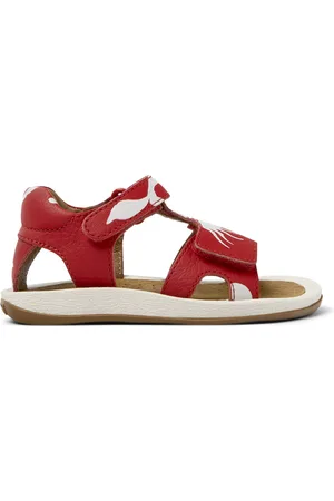 Camper Twins - Sandalen für ERSTE SCHRITTE - Rot,Weiß, Größe 21, Glattleder