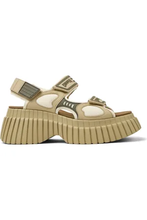 Camper Pix BCN - Sandalen für Damen - Beige,Weiß,Grün, Größe 36, Glattleder/Textile