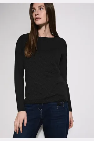 CECIL Materialmix Langarmshirt