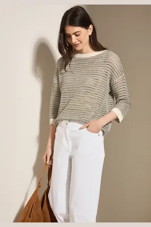 CECIL Glitzernder Strukturpullover