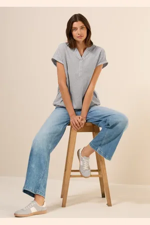 CECIL Seersucker Bluse