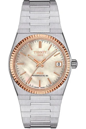 Tissot Damenuhr PRX Powermatic 80 Stahl & 18K Goldlünette