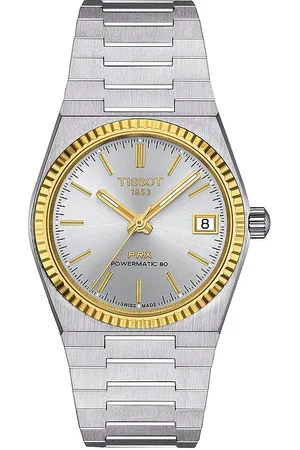 Tissot Damenuhr PRX Powermatic 80 Stahl & 18K Goldlünette