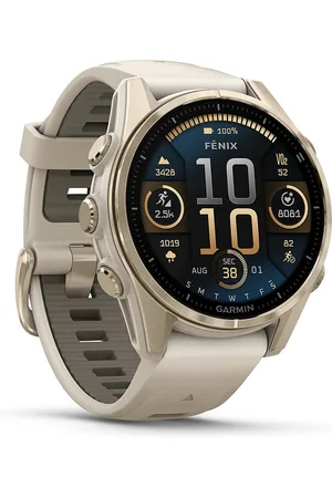 Garmin Smartwatch Fenix 8 - 43 mm AMOLED Sapphire Nebelgrau Softgold
