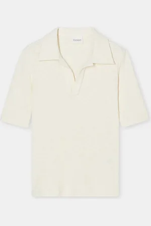 Closed Damen Poloshirt aus Bouclé-Jersey