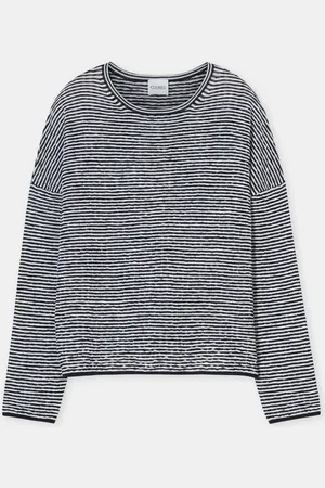 Closed Damen Langarmshirt aus Seersucker-Strick