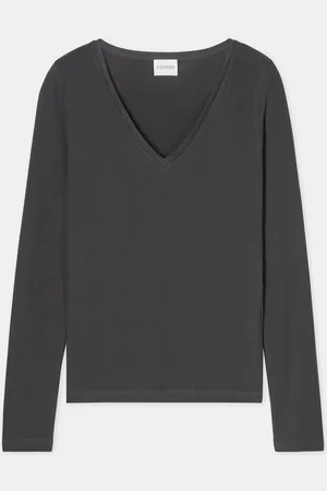 Closed Damen Langarmshirt mit V-Ausschnitt