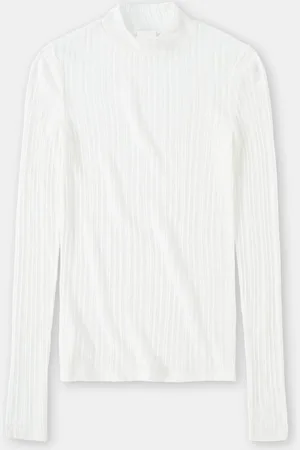 Closed Damen Langarmshirt mit Stehkragen