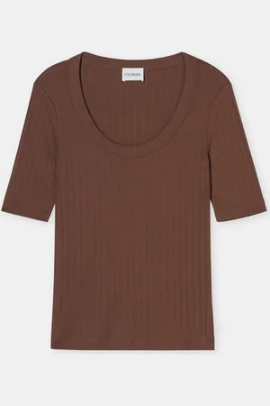 Closed Damen Kurzarmshirt aus Baumwoll-Mix