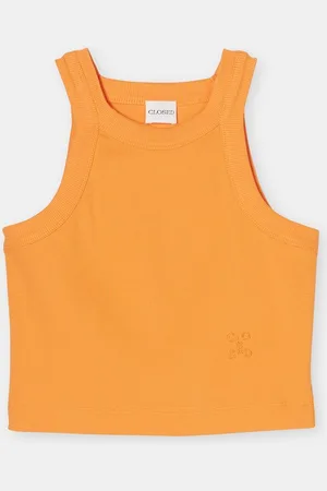 Closed Damen Cropped Racer Top