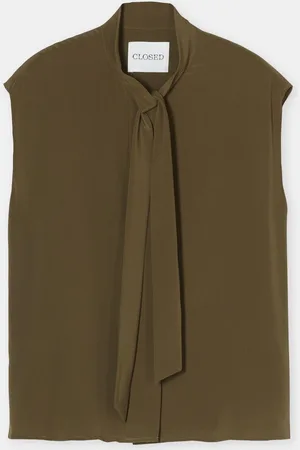 Closed Damen Seidentop mit Schluppe